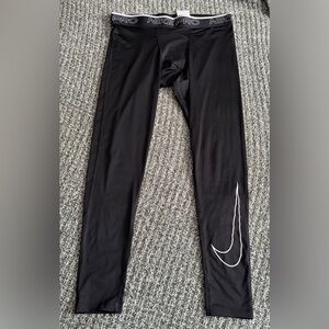 Nike Black Leggings with White Swoosh
